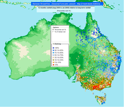 rainman Australia map