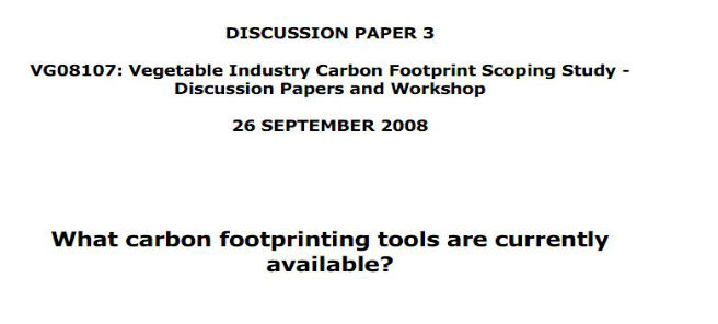 carbon footprint